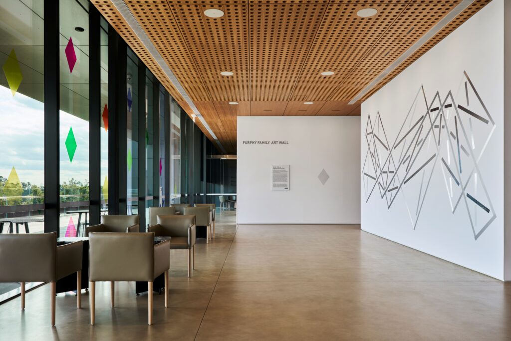 Kerrie Poliness, 'Swamp Drawing' Furphy Family Art Wall installation, 2025. Photo: Leon Schoots